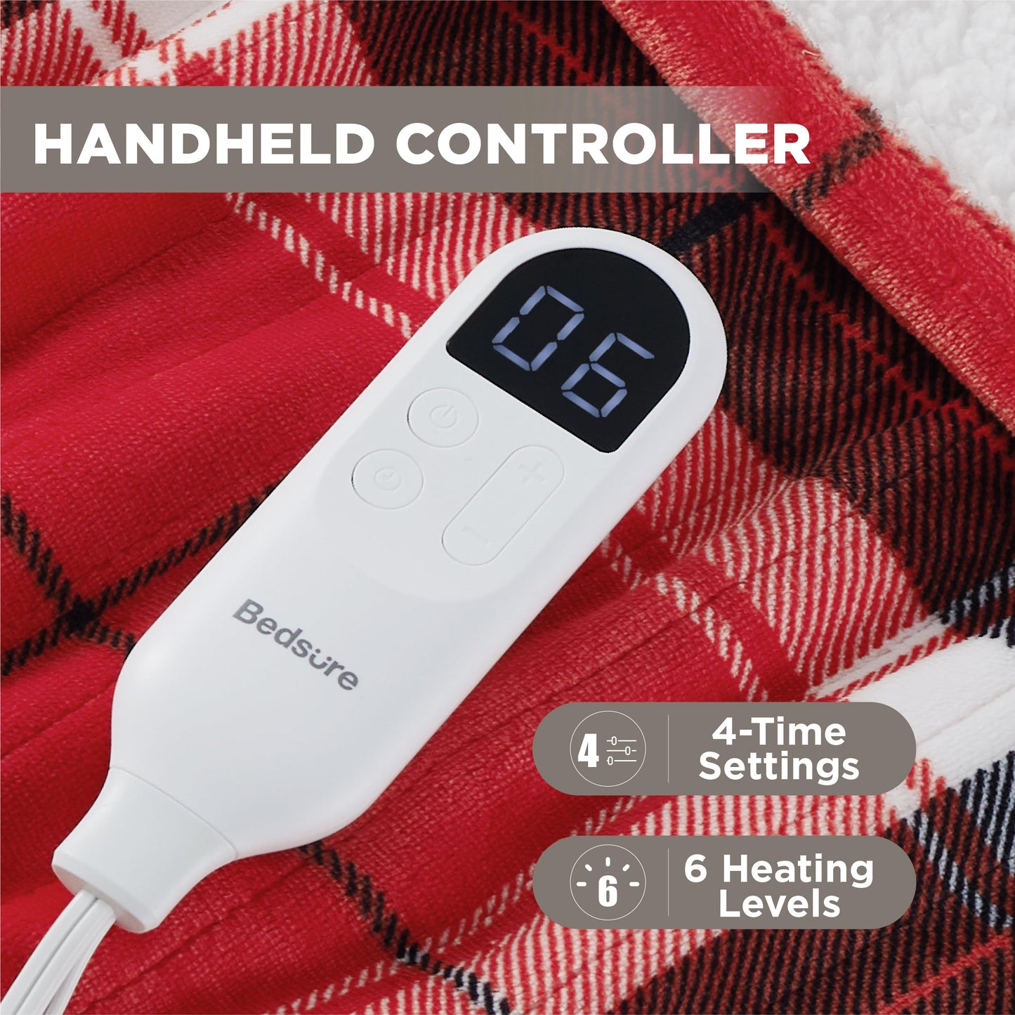GentleSoft® Plaid Flannel Heated Blanket