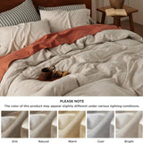 Bedsure Cotton Linen  Hybrid  Duvet Cover Set