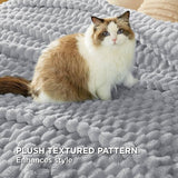 Bedsure Textured Bubble Flannel Fleece Blanket