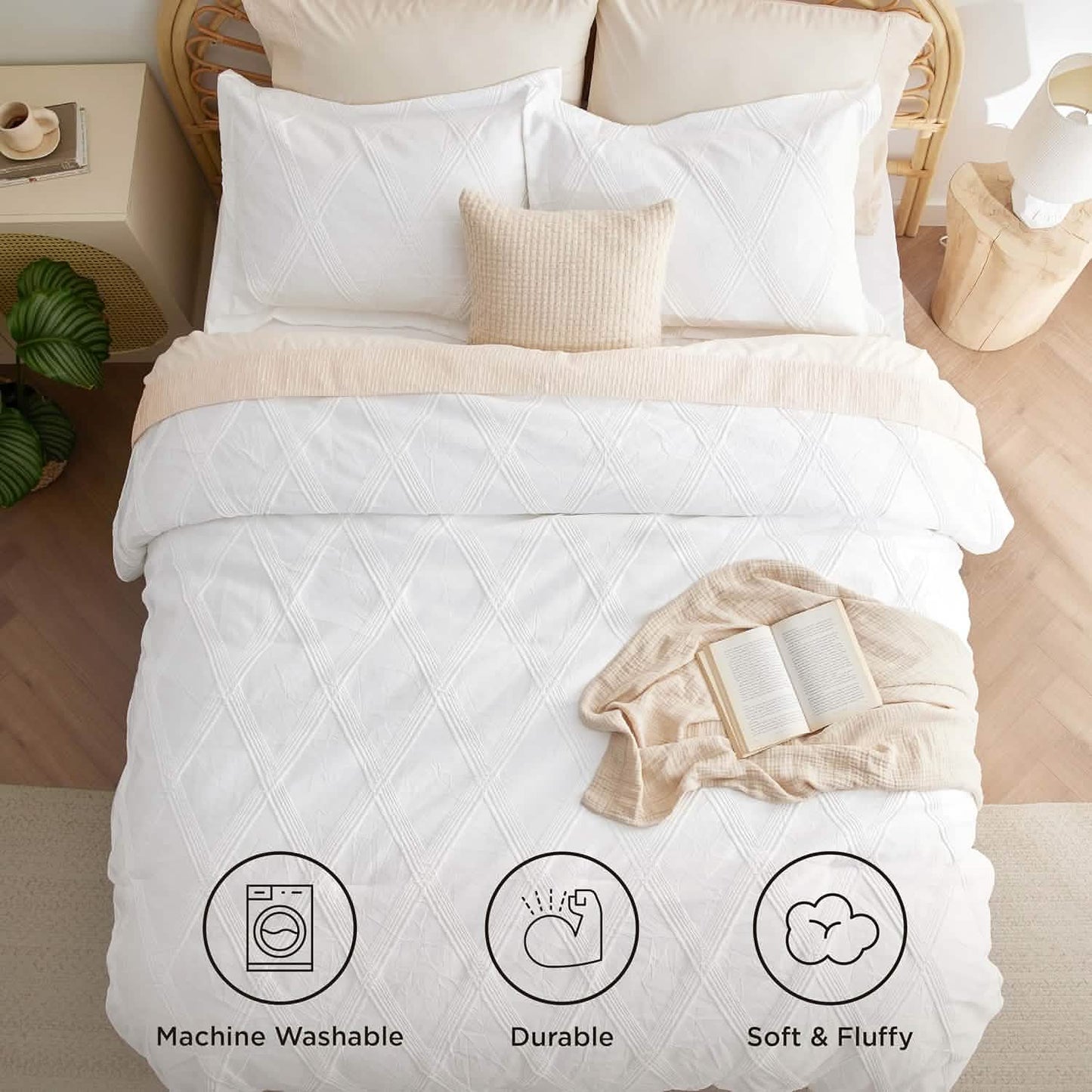 Puffy Jacquard Comforter Set