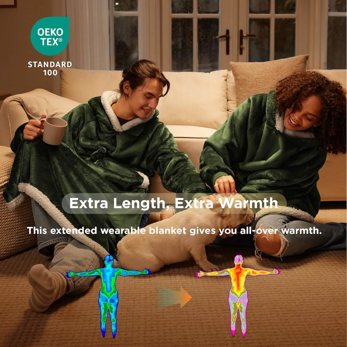 Sherpa Fleece Wearable Blanket