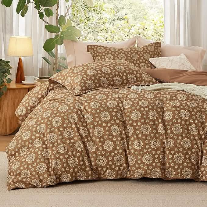 Reversible Floral Duvet Cover Set Blown