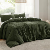 Striped Tufted Embroidery Duvet Cover Set