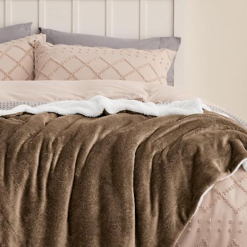 Sherpa and Fleece Reversible Blanket