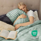 Striped Flannel Duvet Cover Set