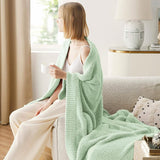Feather Yarn Throw Blanket