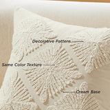 Bedsure Circle Tufted Boho Pillow Cover Leaves