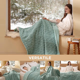 Jacquard Shaggy Sherpa Heated Blanket