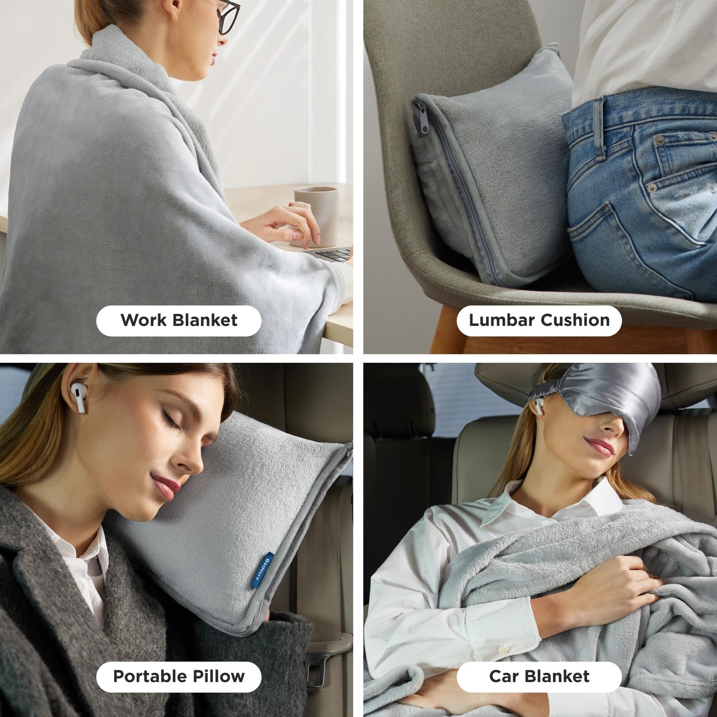 2-in-1 Flannel Travel Essential Set