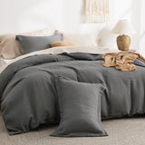 Bedsure Polyester Microfiber Waffle Duvet Weave Duvet Cover Set