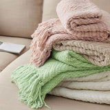 Versatile Knit Woven Chenille Blanket