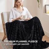 Bedsure Textured Bubble Flannel Fleece Blanket