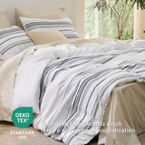 Yarn-Dyed Leaf Jacquard Duvet Cover Set