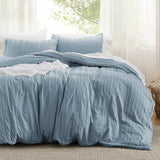 Striped Tufted Embroidery Duvet Cover Set