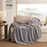 Feather Yarn Throw Blanket