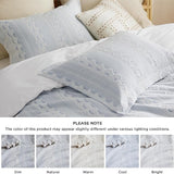 Bedsure 100% Cotton Diamond Wave Jacquard Duvet Cover Set