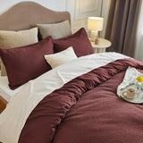 Cotton Waffle Weave Duvet Cover Set