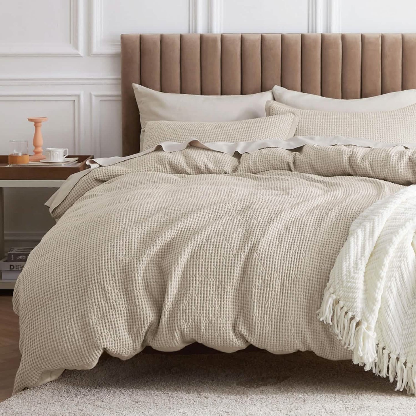 GentleSoft™ Cotton Waffle Weave Duvet Cover Set