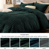 Bedsure Striped Flannel Duvet Cover Set