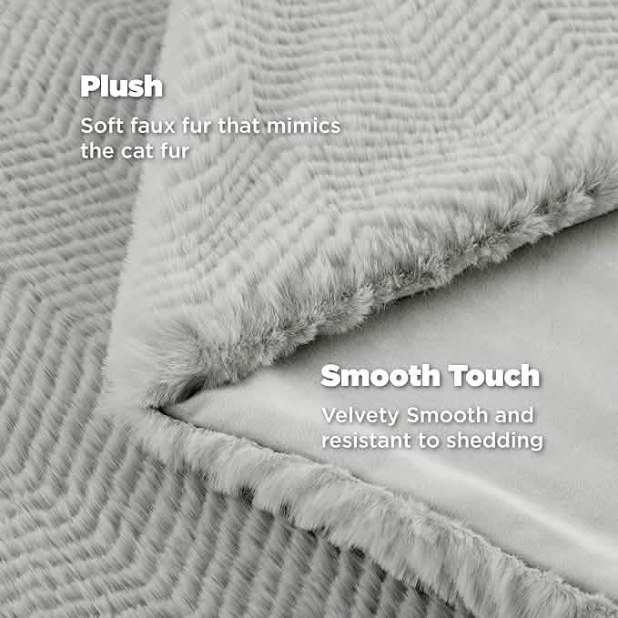 Wavy Plush Faux Fur Blanket