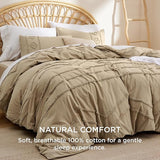 Bedsure 100% Cotton Tufted Duvet Cover Set 3-Piece