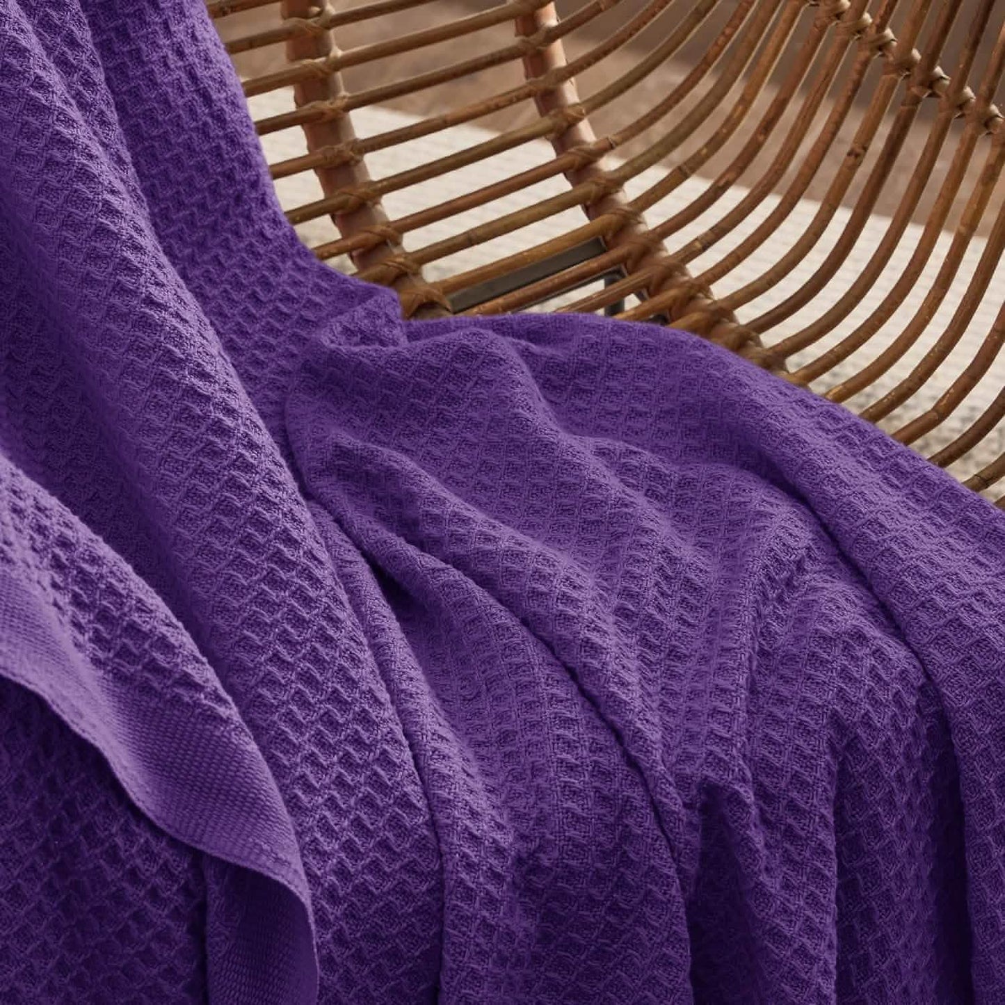 Cotton Waffle Weave Blanket