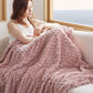 Textured Bubble Flannel Fleece Blanket