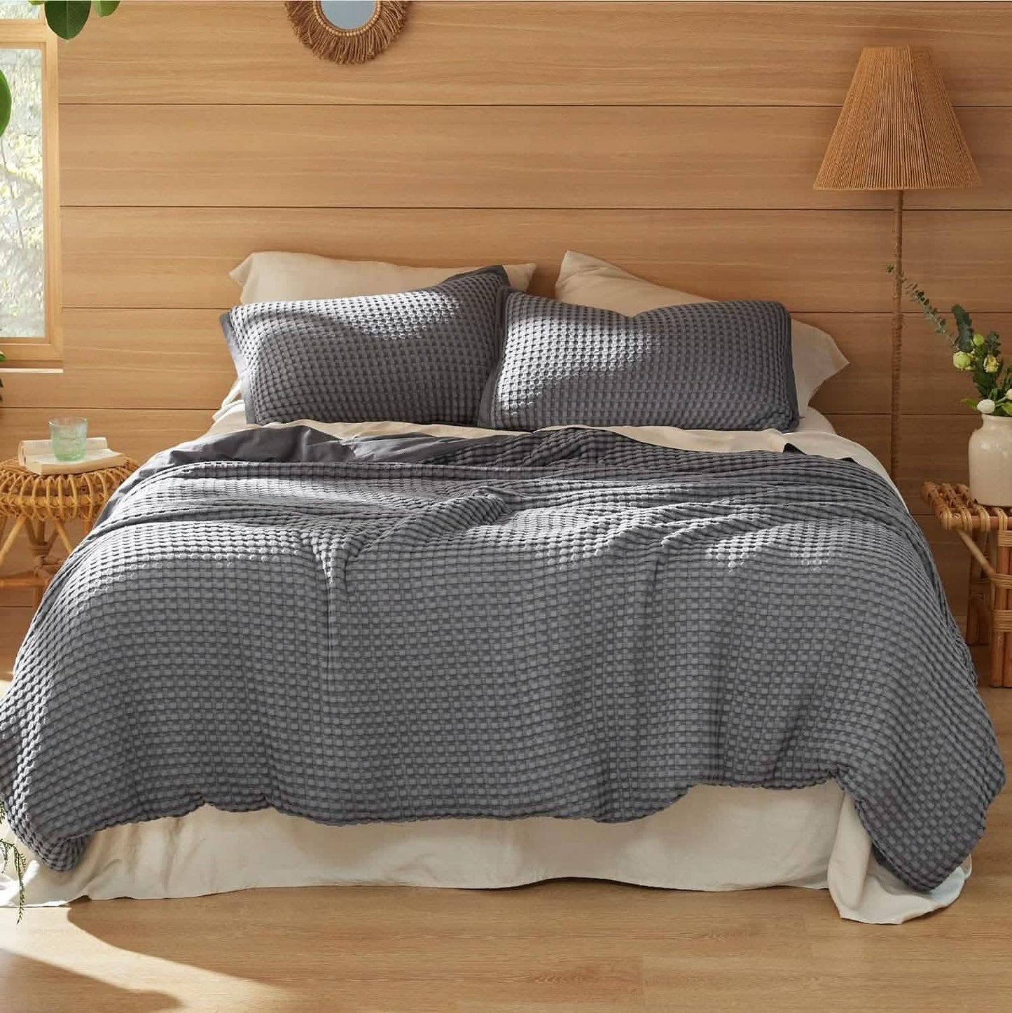 Rayon Derived from Bamboo and Cotton Duvet Cover Set