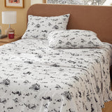 Bedsure 100% Cotton Flannel Sheets Black