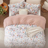 Exotic Foliage Pink Comforter Set