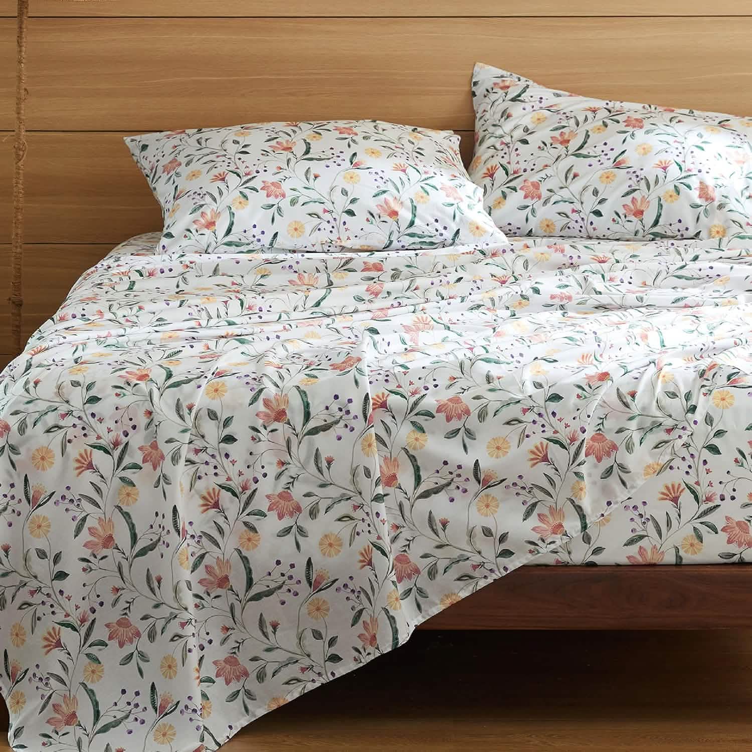 100% Cotton Sheets Dandelion Field