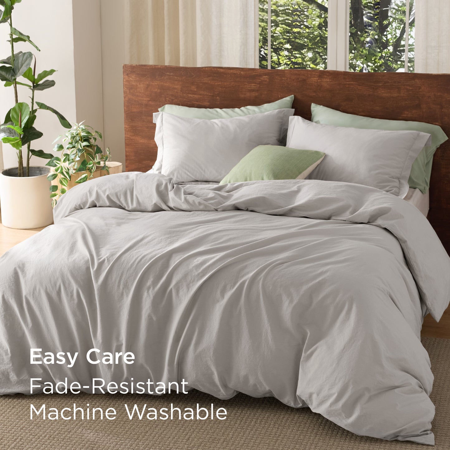 GentleSoft® Washed Cotton Duvet Cover Set