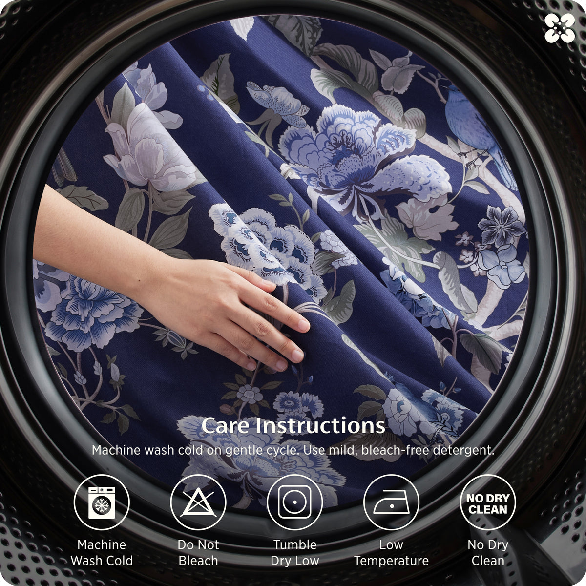 100% Cotton Patterned Duvet Cover Set