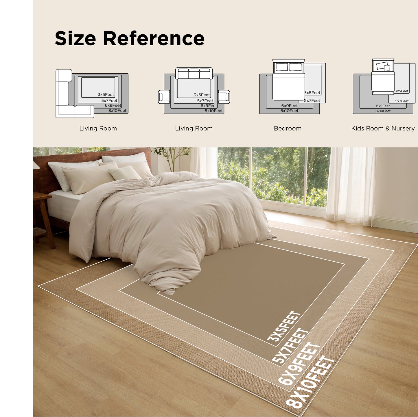Faux Wool Area Rug