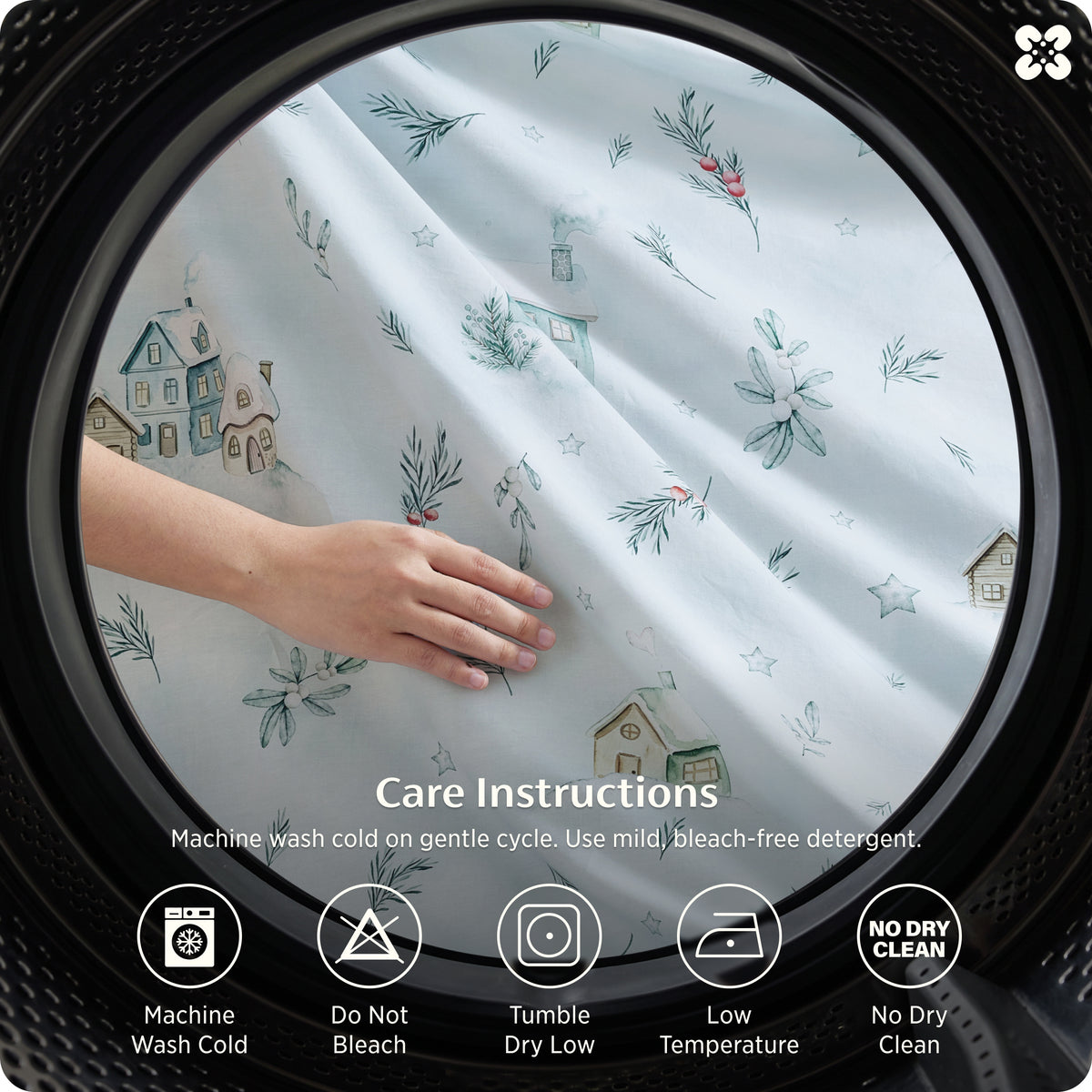 100% Cotton Patterned Duvet Cover Set