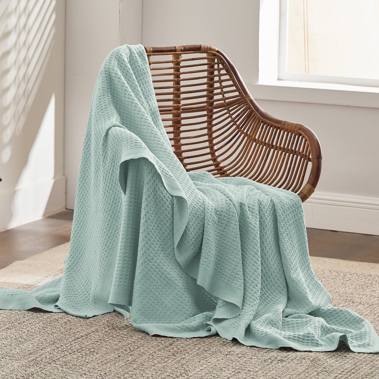 GentleSoft™ Cotton Waffle Weave Blanket