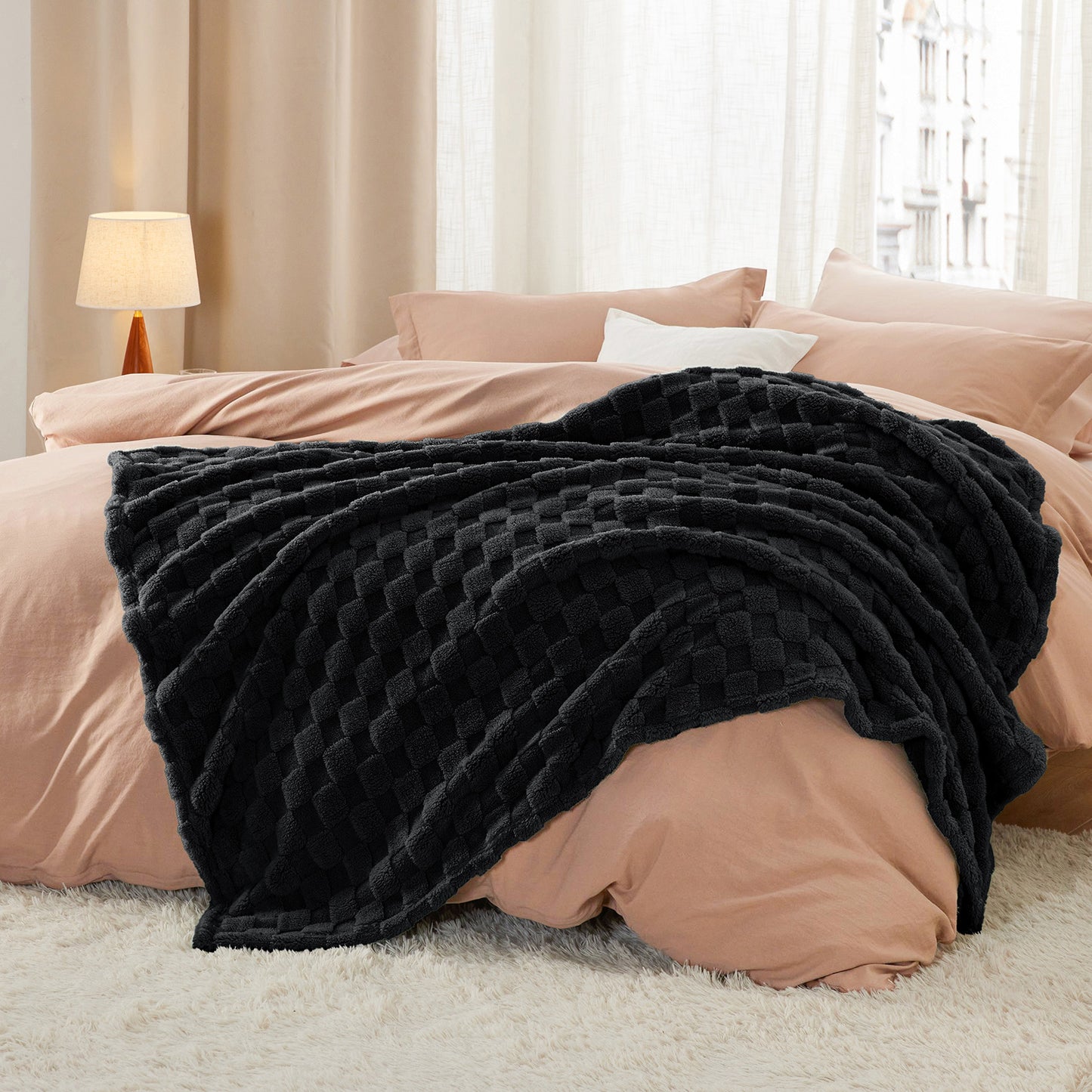 GentleSoft™ Jacquard Shaggy Sherpa Blanket