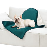 Reversible Sherpa and Microfiber Fleece Dog Blanket