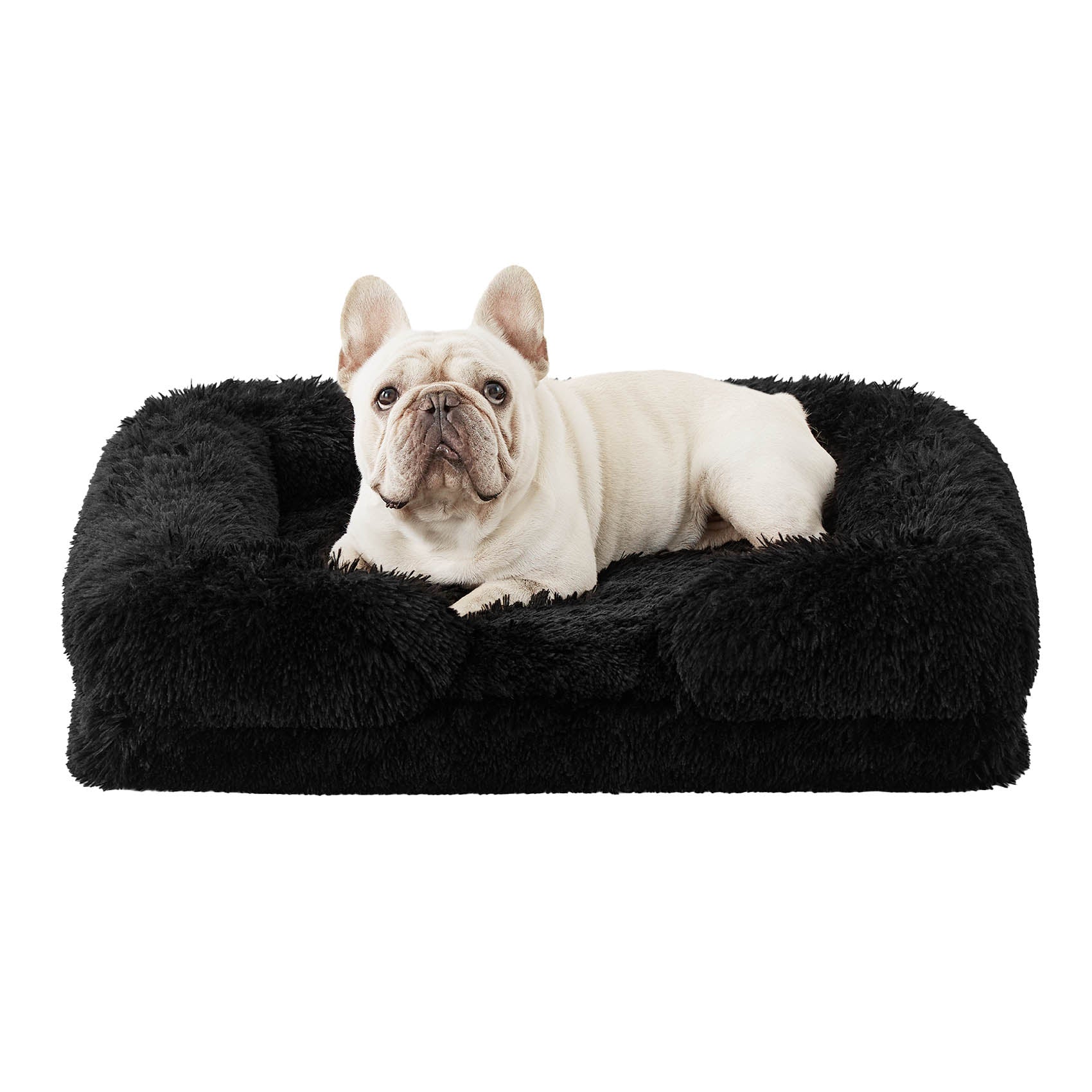 Orthopedic Long Faux Fur Flannel Dog Sofa