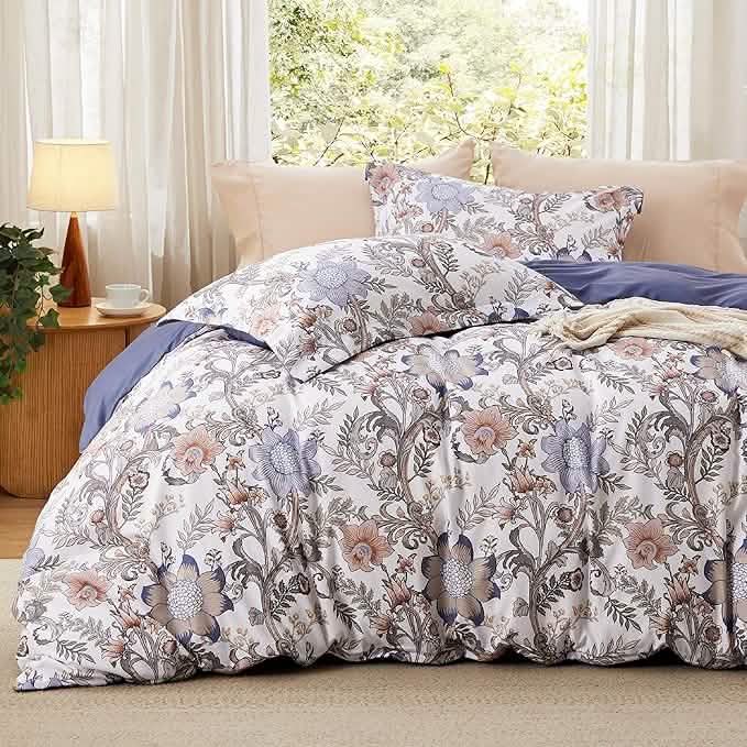 Reversible Floral Duvet Cover Set