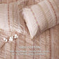 100% Cotton Waffle Stripe X Jacquard Duvet Cover Set