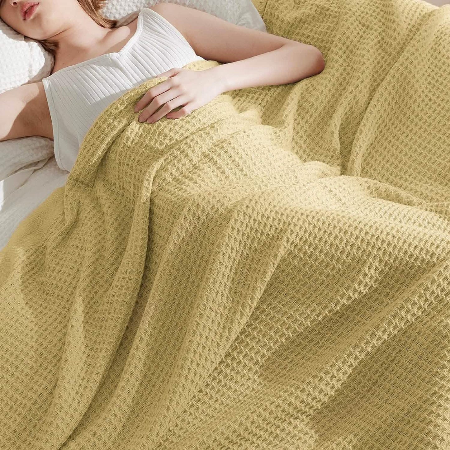 Cotton Waffle Weave Blanket