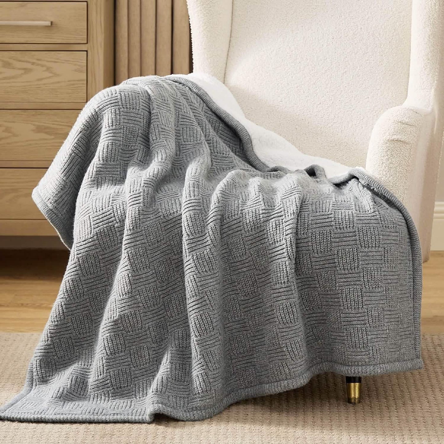 Knit Sherpa Blanket