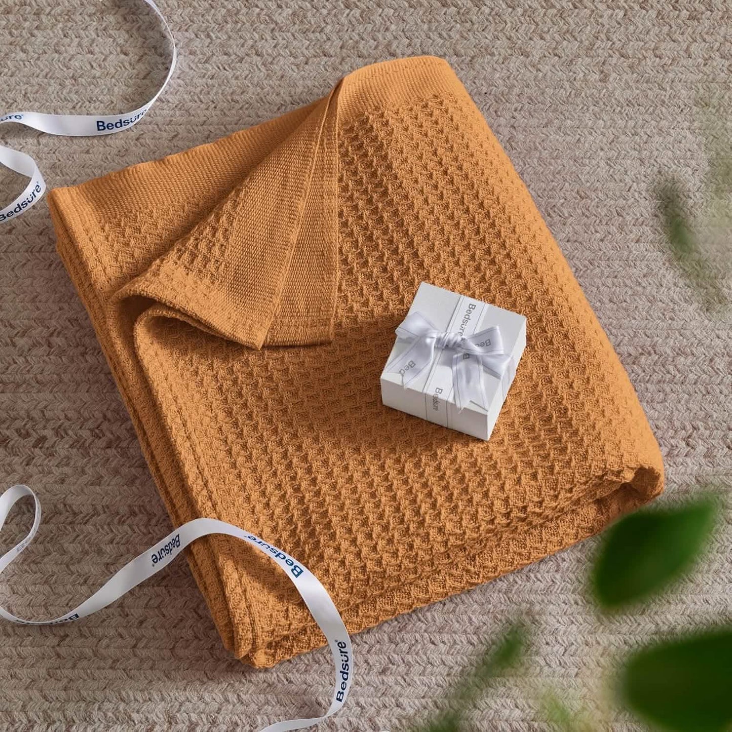 Cotton Waffle Weave Blanket