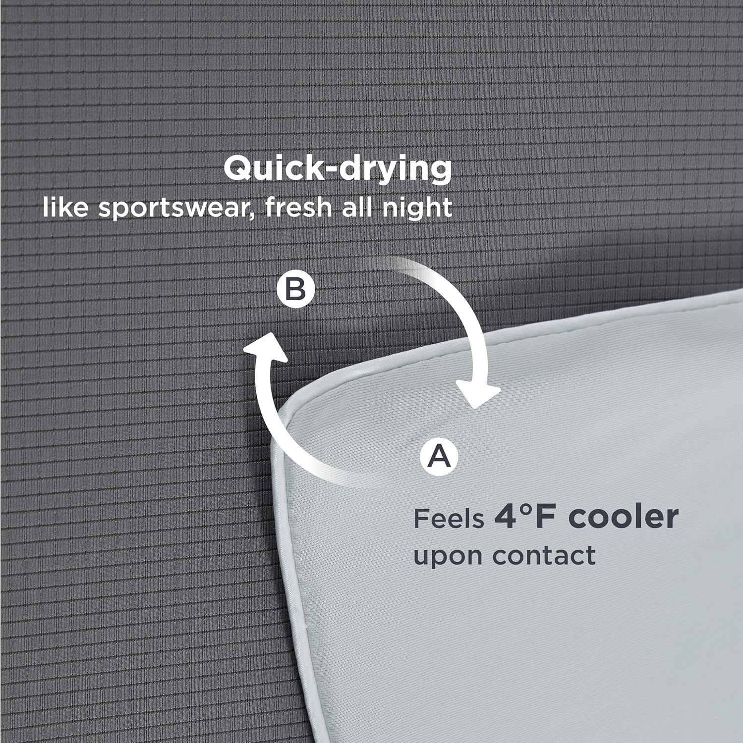Bedsure Cooling Blankets for Hot Sleepers - Cold Blankets for Sleeping Queen Size for Bed, Lightweight Summer Ice Breathable Double-Sided Bedding Essentials as Gifts, Grey, 90x90 Inches