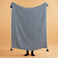 Patterned Boho Throw Blanket With Tassels