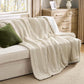 Knit Sherpa Reversible Throw Blanket-Cable Knit