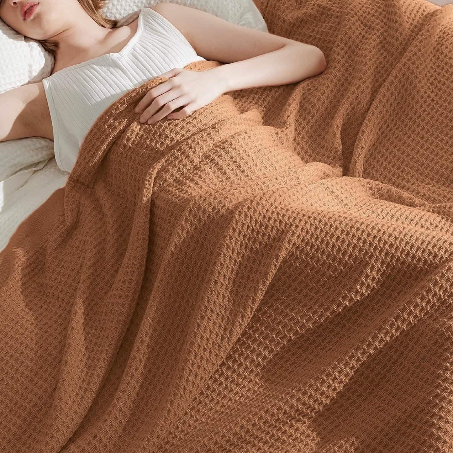 Cotton Waffle Weave Blanket