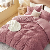 Bedsure Fluffy Boho Duvet Cover Set