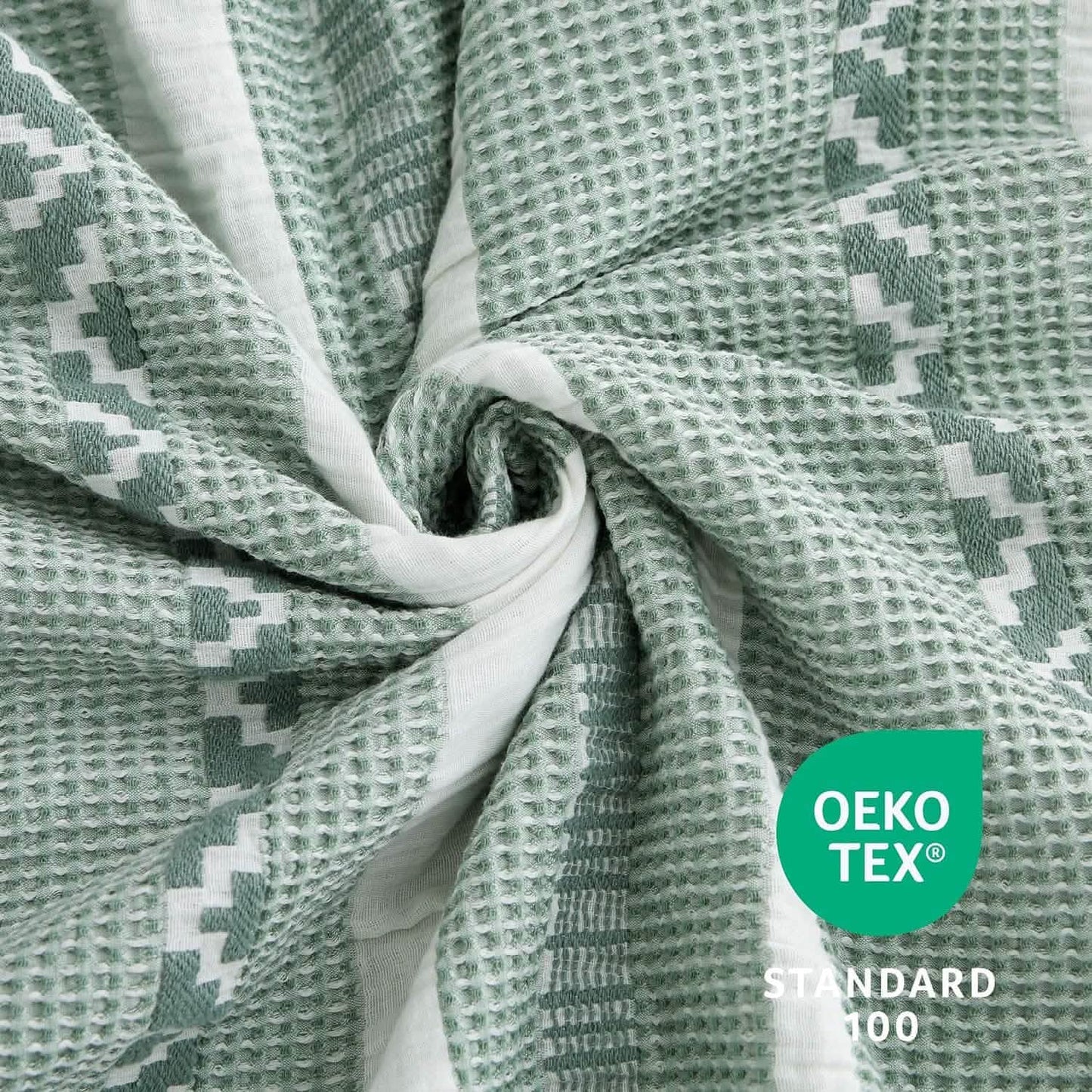 Cotton Boho Waffle Weave Duvet Cover Set